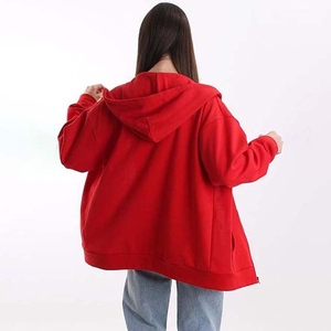 Sweat-shirt à capuche oversize personnalisé pour femme, haut décontracté léger à manches longues avec poches amples pour l'hiver - Product Image 3