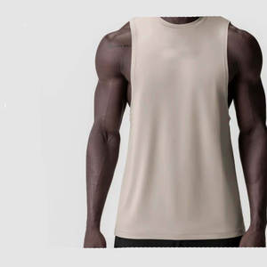 Haute Qualité Léger Gym Workout Débardeurs Hommes Solide Polyester Évacuation De La Sueur Respirant Fitness Gym Stringer Top XL Poche - Product Image 5