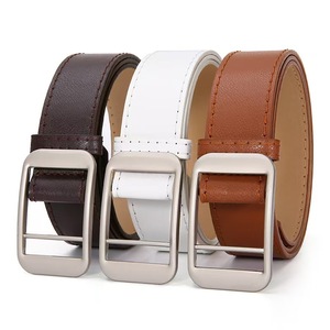 Ceinture à boucle ardillon en cuir Ceinture réversible en cuir à double boucle latérale Ceinture à boucle rotative décontractée pour hommes - Product Image 5