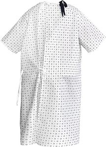 Venta al por mayor 100% poliéster Hospital uniformes hombres y mujeres impreso paciente vestidos de longitud completa-calidad de exportación - Product Image 2