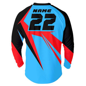Personalizada de manga larga para hombre Motocross Jersey transpirable al aire libre de malla de talla grande de manga corta - Product Image 1