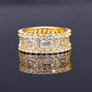 Personalizado Iced Out Hip Hop Ring VVS Cubic Zirconia Bling Jewelry 925 Sterling Silver Regalo de lujo para hombres y mujeres - Product Image 1