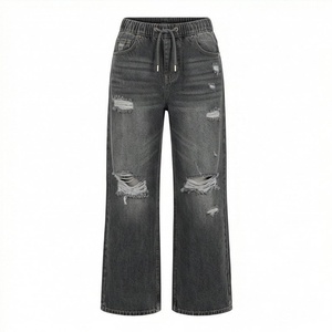 Premium Quality <b>Women's</b> Distressed Denim Pants Pockets New Style Loose Fit Daily Wear Fashion Streetwear Ladies Trousers - Product Image 1