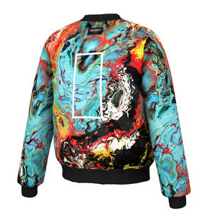 Blousons bombardiers confortables et grande taille de qualité supérieure fabriqués sur mesure blousons bombardiers en satin à sublimation pour adultes - Product Image 3