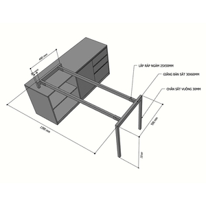 Patas Metálicas Minimalistas para Mesa de 140x60cm, Modelo Slean HCSL026, Patas para Muebles de Comedor y Cocina - Product Image 4
