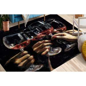 Alfombras con Diseño de Copas de Vino, Alfombras para Habitación de Niñas, Alfombra con Diseño de Copas de Vino, Alfombras Modernas, Alfombra de Terciopelo de Lujo - Product Image 2