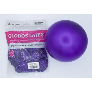 Palloncini in lattice Party Love 30cm viola scuro metallizzato R12 per decorazioni - Product Image 1