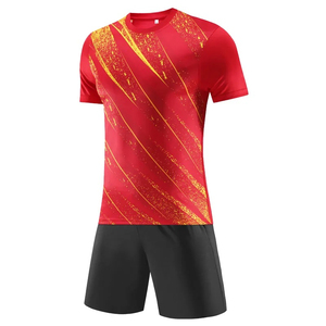 Conjunto de camiseta de fútbol para hombres y niños, chándal de manga corta, traje de entrenamiento para correr, kit deportivo de secado rápido, ropa deportiva - Product Image 3