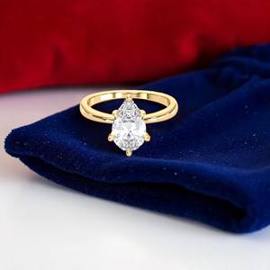 Anillo de Compromiso de Lujo con Diamante Creado en Laboratorio de 2.00 Quilates, Corte Brillante, Tipo F, Engaste de 6 Puntas, Solitario para Mujer, Oro Sólido de Ley - Product Image 2