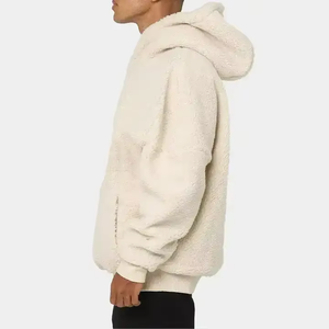 Custom Oversized Lambswool <b>Hoodie</b> Solid Color Blank Hoodies Sweatshirts Unisex Winter <b>Sherpa</b> lamb wool <b>Hoodie</b> - Product Image 6
