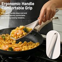Lot de 2 spatules de cuisine en silicone et nylon, spatule-cuillère multifonction, conception monobloc, ensemble de spatules en silicone de 12 pouces