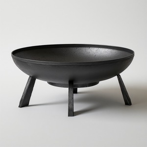 Modern Heavy Duty Metal Firepit Designed for Outdoor <b>Gardens</b> Patios Terraces-<b>Wood</b> <b>Burning</b> Powder Coated Providing Warmth Comfort - Product Image 3