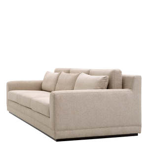 Sofá Seccional Extensible de Microfibra Palmer Beige, Forma Cuadrada, Juego de Muebles para el Hogar Manhattan, para Uso en Apartamentos - Product Image 5