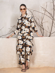 Últimas Tendencias, Calidad Estándar, 100% Viscosa Rayón, Conjunto de Cordón Estampado, Ropa Islámica, Vestidos Casuales Disponibles a Precio Accesible - Product Image 3