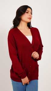 Cardigans en laine pour femmes Cardigan rayé à col en V décontracté pour femmes Pull à manches longues de saison à simple boutonnage Cardigan pour femmes - Product Image 5