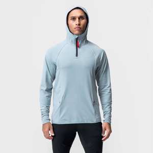 Wholesale Mens Athletic Hoodie Breathable Long Sleeve Half Zip Pullover Hoodie for Fitness <b>Yoga</b> Jogging and Casual Streetwear - Product Image 1