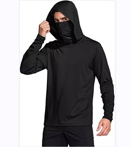 Camiseta Deportiva de Manga Larga con Protección Solar UPF50+, Secado Rápido, Transpirable, Colores Sólidos, con Capucha y Máscara de Pesca, Sublimada, Talla Grande - Product Image 1