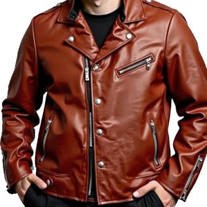 Chaqueta de Cuero Personalizada de Alta Calidad Más Popular, Hecha en Pakistán, Chaquetas de Cuero de Primera Calidad para Hombre - Product Image 1