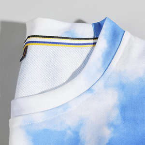 Sudadera con capucha de cuello redondo sublimada para hombre, sudadera con logotipo personalizado, sudaderas con capucha de lana con tinte de corbata por sublimación - Product Image 3