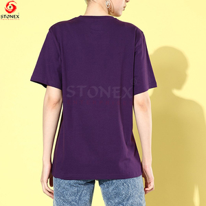 Ropa de lujo de alta calidad personalizada de algodón orgánico Puff estampado de talla grande camisetas de mujer Crop Top cuello redondo fabricantes - Product Image 5