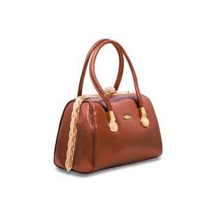 Lujoso bolso de lujo de cobre P35837 moderno bolso de mano étnico hecho a mano con decoración de perlas Cierre de carcasa abierta para niñas - Product Image 2