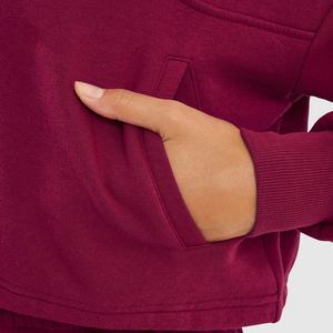 210Gsm 60% algodón 40% poliéster polar algodón pulóver media cremallera sudaderas lisas sudaderas con capucha sudadera de mujer - Product Image 3