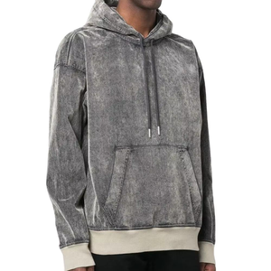 Sweat-shirt décontracté style urbain, effet délavé, tissu de haute qualité, imprimé, style vintage délavé - Product Image 1