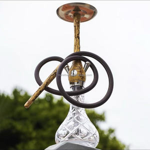 Chicha Moderne de Luxe, Narguilé Portable Effet Miroir avec Tube en Silicone, Kit Complet pour Salon - Product Image 1