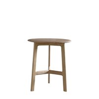 Table d'appoint moderne Ruka pour café/thé, hauteur réglable, en teck massif, couleur personnalisable, conçue pour le salon et la chambre