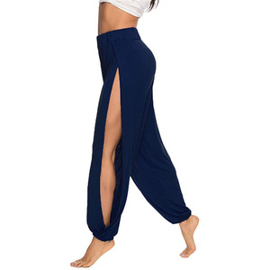 <span class=keywords><strong>Pantalon</strong></span> large décontracté taille haute en coton et lin pour <span class=keywords><strong>femme</strong></span>, avec poches, grande taille, offre spéciale - Product Image 3