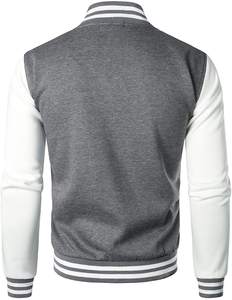 เสื้อแจ๊คเก็ตสำหรับผู้ชาย,สไตล์ College Varsity สำหรับผู้หญิงเสื้อแจ็คเก็ตพิมพ์โลโก้ได้ตามต้องการ - Product Image 2