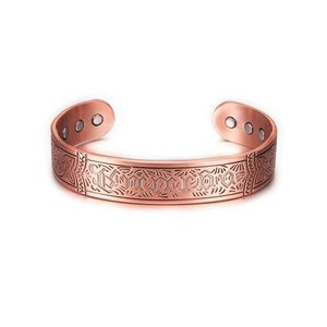 8mm Pure Copper Magnetic Magnet Health <b>Bracelet</b> Bangle Open Rose Gold <b>Bracelets</b> Size <b>Adjustable</b> - Product Image 3