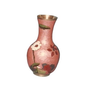 Florero de latón de alta calidad con grabado multicolor acabado dorado para decoración del hogar florero decorativo de mesa - Product Image 2
