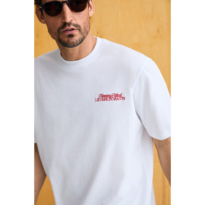 GRIMELANGE FUTI Camiseta de Cuello Redondo con Detalle Estampado 100% Algodón Orgánico para Hombre - Product Image 3