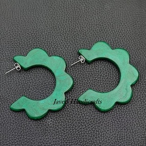 คุณภาพสูงสีที่ดีที่สุดที่ปรับแต่งได้เรซิ่นต่างหูลดลงเทรนด์ใหม่สไตล์วินเทจสำหรับงานแต่งงานเครื่องประดับที่ตรงกันทั้งหมด - Product Image 5