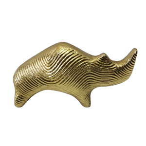 Sculpture en aluminium moderne et élégante de couleur dorée Accent décoratif de luxe pour la décoration d'objets de bureau ou de table à la maison - Product Image 3