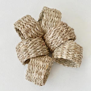 High quality sea grass <b>cloth</b> napkins ring seagrass straw napkin rings <b>table</b> decor centerpiece - Product Image 5