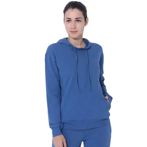 Hoodie pullover pakaian jalanan Wanita Hoodie Sweatshirt Pullover musim dingin lengan panjang Hoodie pullover untuk wanita biru dicelup 2023