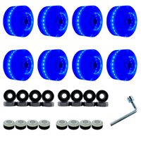 Patins à roulettes à double rangée à quatre roues 5832 mm, roues lumineuses en PU résistantes à l'usure, roues de remplacement silencieuses pour patins à roulettes pour enfants