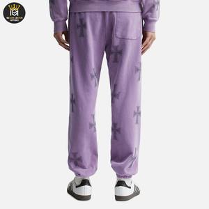 กางเกงขายาวทรงตรงเอวคู่ผ้าแคนวาสเนื้อเบาคุณภาพสูงตกแต่งด้วยคริสตัลหลากสีสำหรับผู้ชาย - Product Image 6