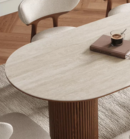 Ensemble de salle à manger moderne nordique sur mesure, 1 table + 6 chaises, table et chaises pour la maison