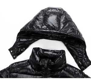 Chaqueta Acolchada Impermeable con Capucha para Hombre, Estilo Casual, con Cuello Alto, Colores y Logotipo Personalizados para Uso en Exteriores en Invierno - Product Image 6