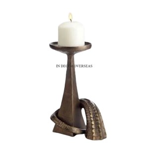 New Pattern Arrival Palm Tree Designer Premium Quality Metal High Grade <b>Gold</b> Plated <b>Candle</b> <b>Stick</b> Holder From Indian Manufacturer - Product Image 5