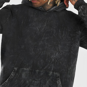 Sudaderas con capucha de lavado ácido de gran tamaño para hombre, ropa de calle con estampado de estilo, ropa lisa en blanco a granel para invierno - Product Image 6