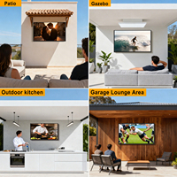 Televisor Inteligente para Exteriores de 75 Pulgadas, 55'65', 4K UHD, 2500 Nits, Pantalla LCD Resistente al Agua y Legible bajo la Luz Solar, con Control Remoto con Asistente de Voz para Centros Comerciales