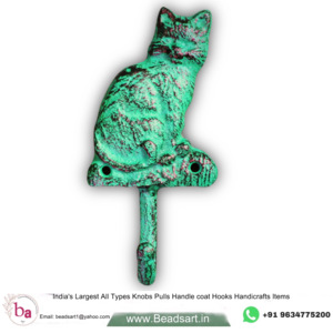 Prix de gros très bon marché pour Forest Green Distressed Cat Animal Wall Coat Hook Hat & Keychain Hanger pour vêtements - Product Image 1
