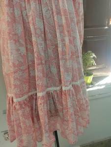 Robe indienne en coton faite à la main, courte, longueur midi, imprimée, tenue de fête d'été pour la Saint-Valentin - Product Image 3