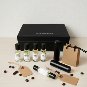 Boîte d'échantillons de parfum carrée en carton écologique de luxe avec logo personnalisé, gaufrage, boîtes rigides faites à la main (couleur personnalisée) - Product Image 4