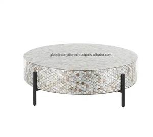 โต๊ะกาแฟแม่ลูกมุกแบบฝังพื้นโต๊ะกลางบ้านสวยทำจากไม้ถูพื้นและโต๊ะกาแฟไม้ใช้ตกแต่งห้องนั่งเล่น - Product Image 2