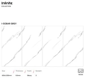 Carreaux de sol en porcelaine polie grand format intérieur 600 x 1200 mm 10 mm pour la maison, le salon, les hôtels, les salles de sport, la salle de bain, la cour - Product Image 6